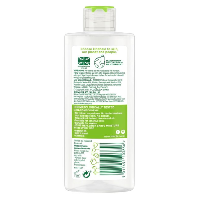 Simple Kind To Skin Soothing Facial Toner 200ml - ZR Online Solutions