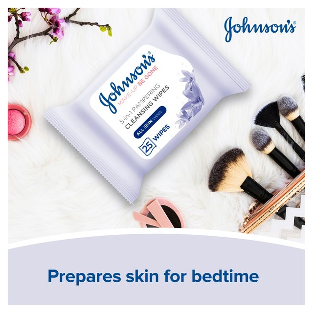Johnson's Make Up Be Gone Pampering Wipes 25 per pack - ZR Online Solutions