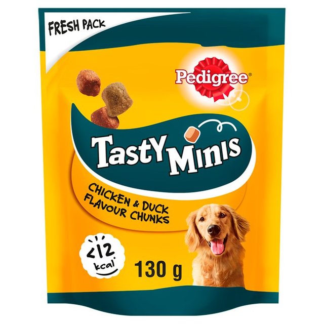 Pedigree Tasty Minis Adult Dog Treats Chicken & Duck Chewy Cubes - 130g - ZR Online Solutions