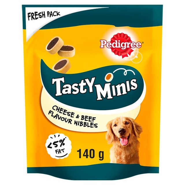 Pedigree Tasty Minis Cheese & Beef Nibbles Dog Treats 140g - ZR Online Solutions