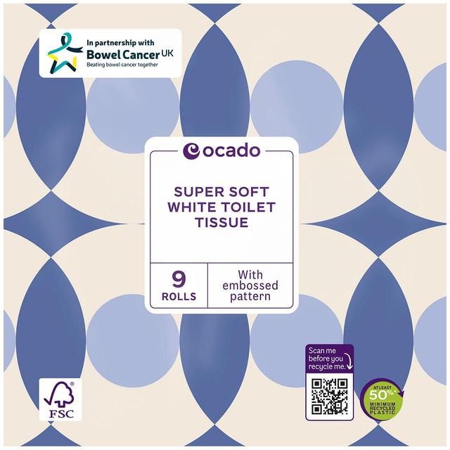 Ocado Super Soft White Toilet Tissue 9/pk - ZR Online Solutions