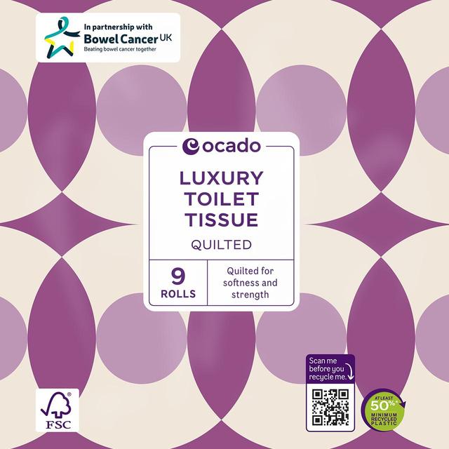 Ocado Luxury Quilted Toilet Tissue 9/pk - ZR Online Solutions