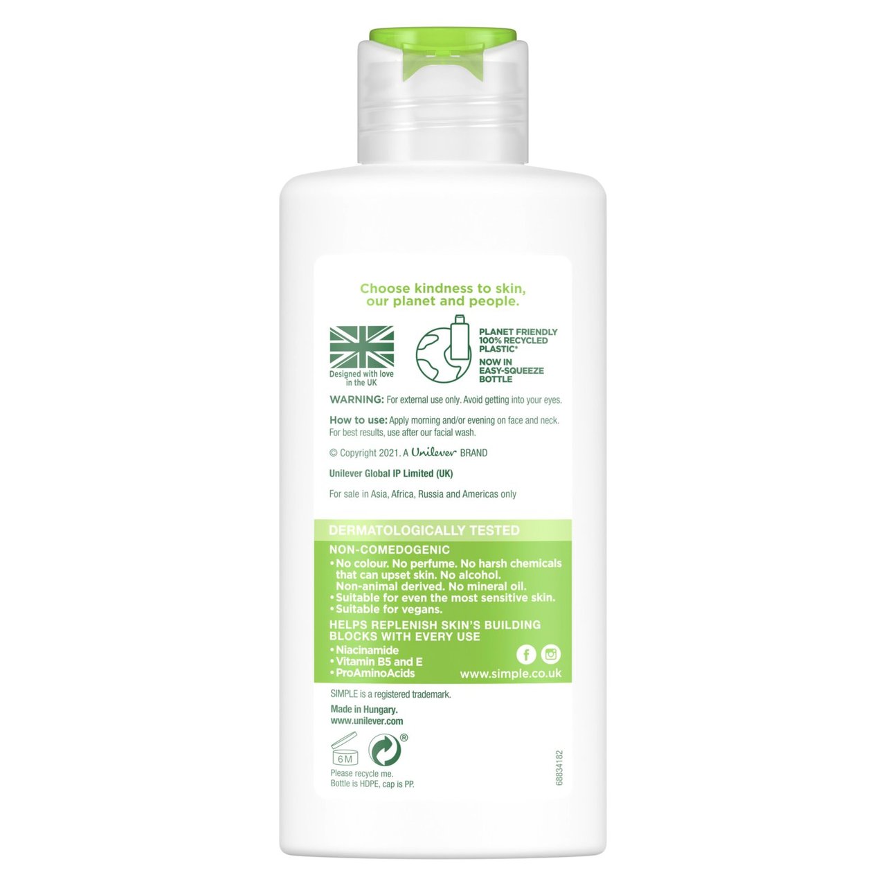 Simple Kind To Skin Hydrating Light Moisturiser 125ml - ZR Online Solutions