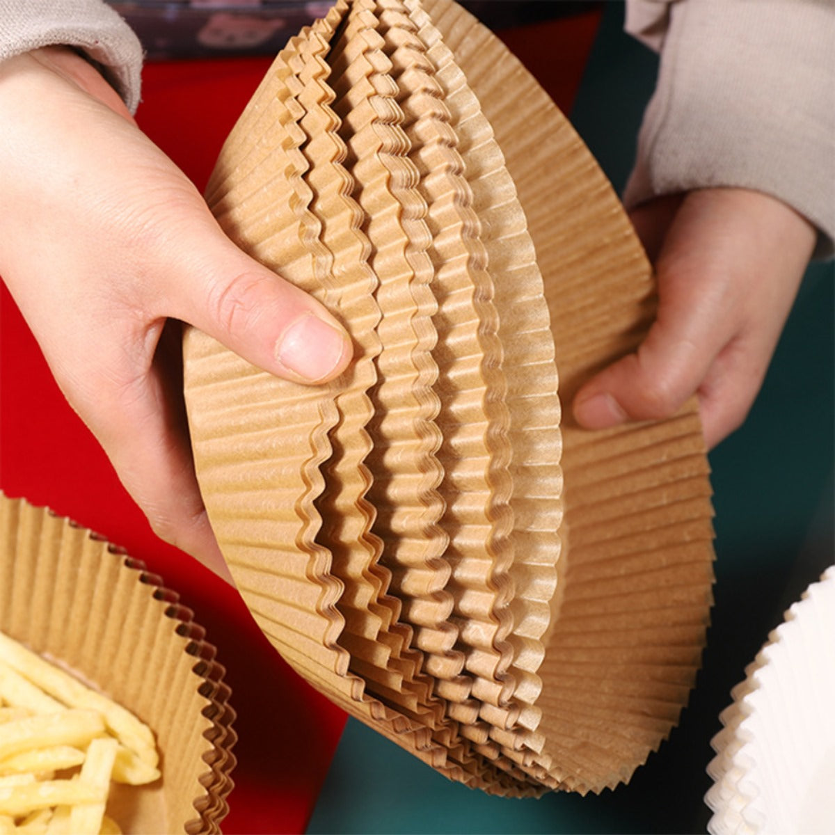 Air Fryer Paper Liners Disposable: 100PCS Round Air fryer Oven Insert Parchment Sheets Grease and Water Proof Non Stick Basket Liners for Baking Cooking Air Fryer Paper Liners, Air Fryer Liner Disposable for Microwave
