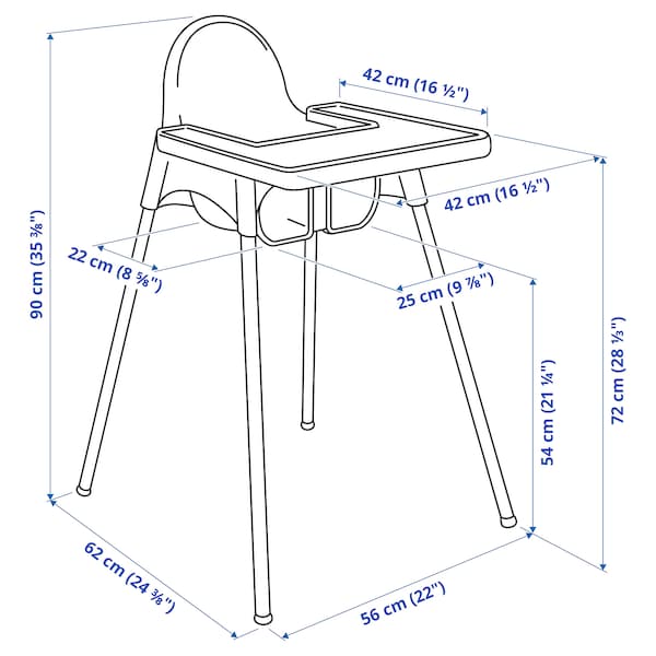 ANTILOP Highchair with Tray - Baby Feeding Chair with Safety Belt - ZR Online Solutions