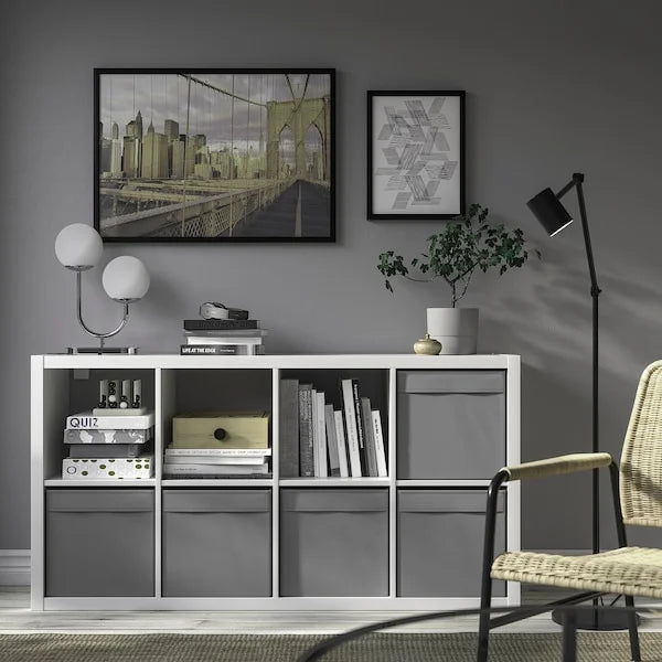 DRONA Box Dark Grey Foldable Storage Box for Shelving Units - ZR Online Solutions