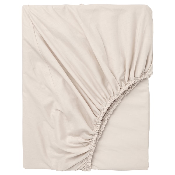 DVALA Beige Cotton Fitted Sheet Extra Soft Bed Sheet - ZR Online Solutions