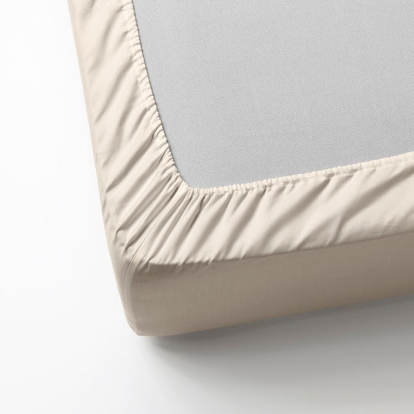 DVALA Beige Cotton Fitted Sheet Extra Soft Bed Sheet - ZR Online Solutions