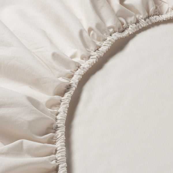 DVALA Beige Cotton Fitted Sheet Extra Soft Bed Sheet - ZR Online Solutions