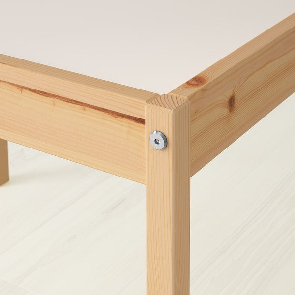 LATT Children's Table with 2 Chairs White/Pine Solid Wood Table - ZR Online Solutions