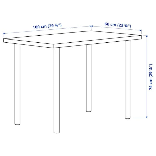 LINNMON/ADILS Table Strong & Lightweight White Table - ZR Online Solutions