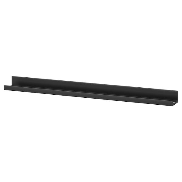 MOSSLANDA 115cm Picture Ledge Black Wall Mounted Photo Shelf - ZR Online Solutions