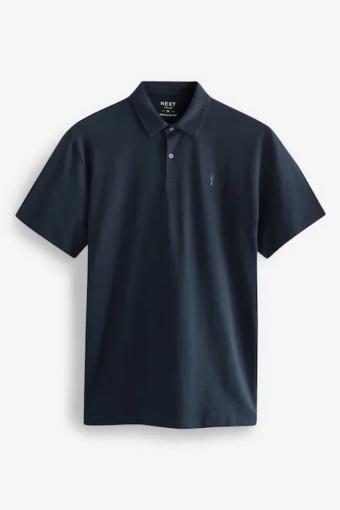 Navy/White/Burgundy/Black/Grey Regular Fit Regular Fit Short Sleeve Jersey Polo Shirts 5 Pack - ZR Online Solutions
