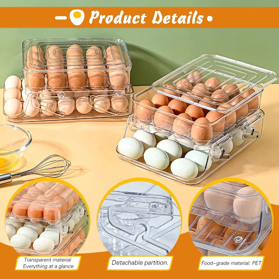 Space-Saving Plastic Egg Dispenser That Folds For Easy Storage