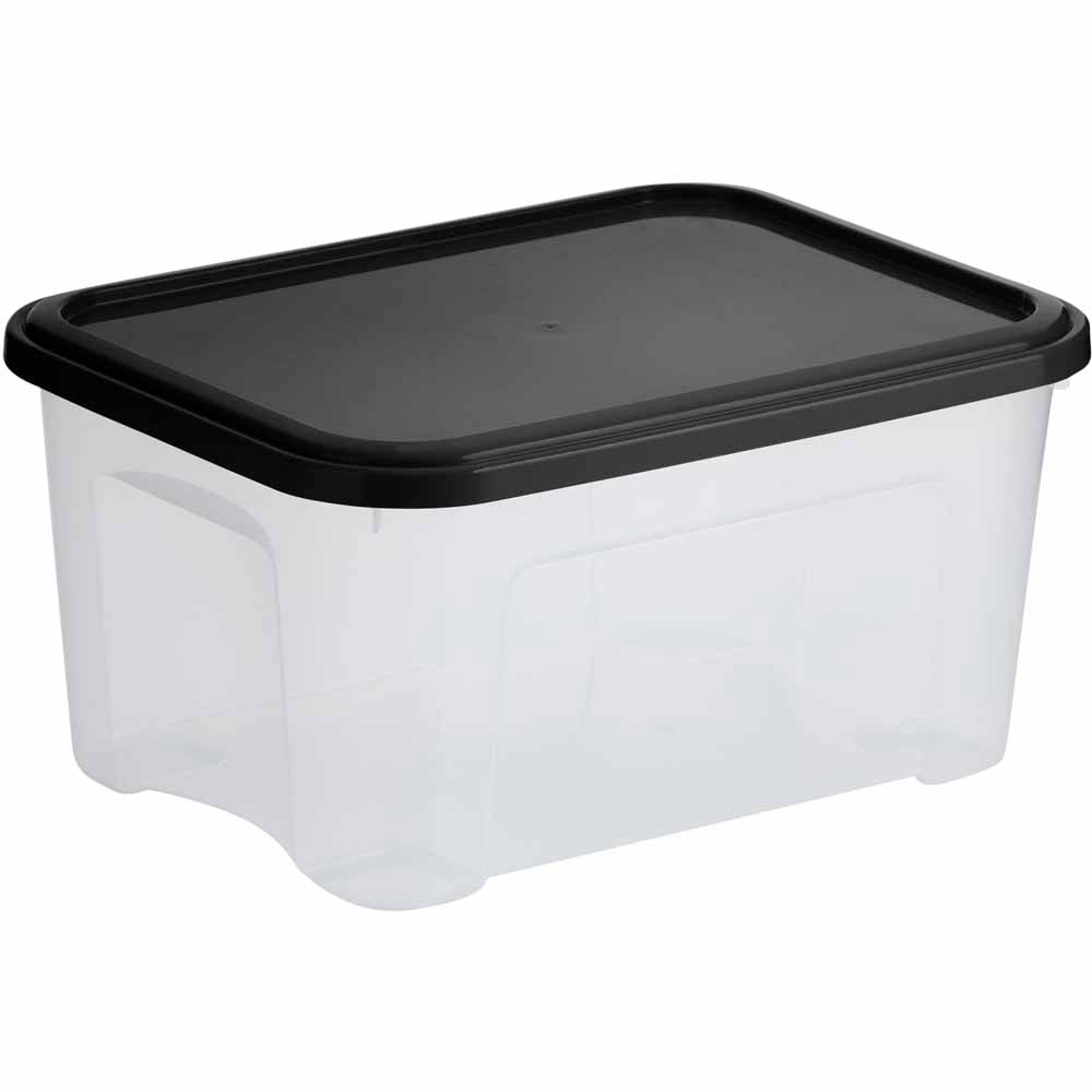 Wilko 14L Modular Storage Box with Lid Stackable Storage Basket - ZR Online Solutions