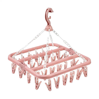 Premium 32-Clip Drying Hanger For Effortless Laundry Organization