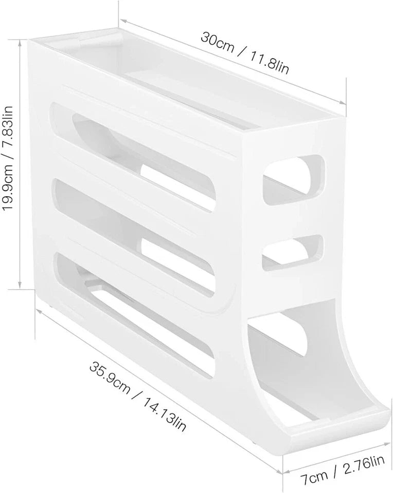 PLASTIC EGG DISPENSER-4LAYER-GREY