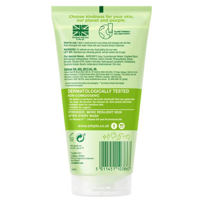 Simple Kind to Skin Refreshing Facial Gel Wash 150ml - ZR Online Solutions