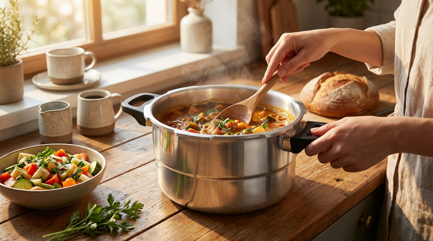 Premium Fire-Compatible Pressure Cooker - 3L Quick Cooking Solution