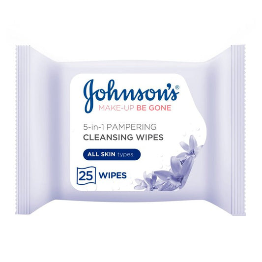 Johnson's Make Up Be Gone Pampering Wipes 25 per pack - ZR Online Solutions