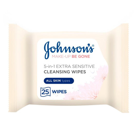 Johnson's Make Up Be Gone Extra-Sensitive Wipes 25 per pack - ZR Online Solutions