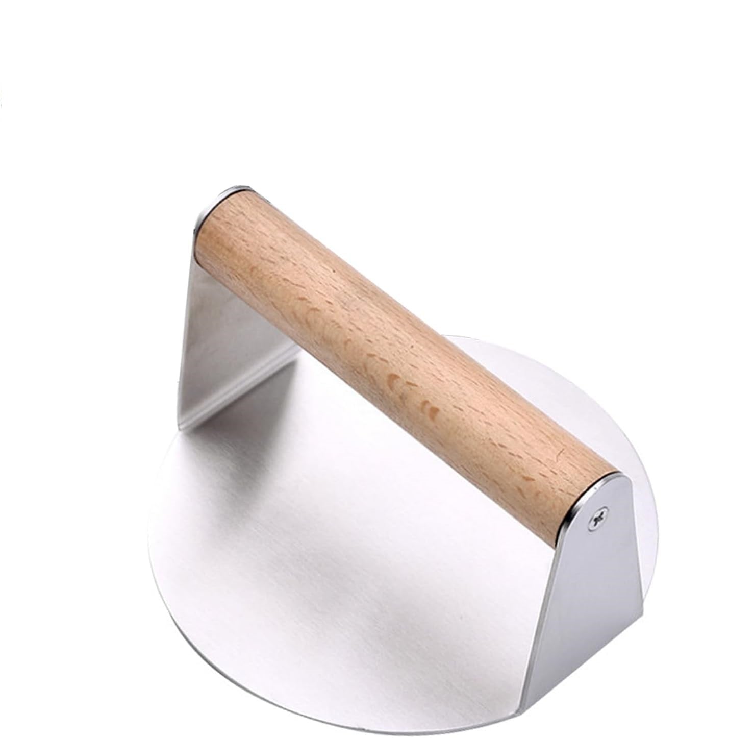 Gourmet Steel Burger Smasher With Wooden Handle For Perfect Patties