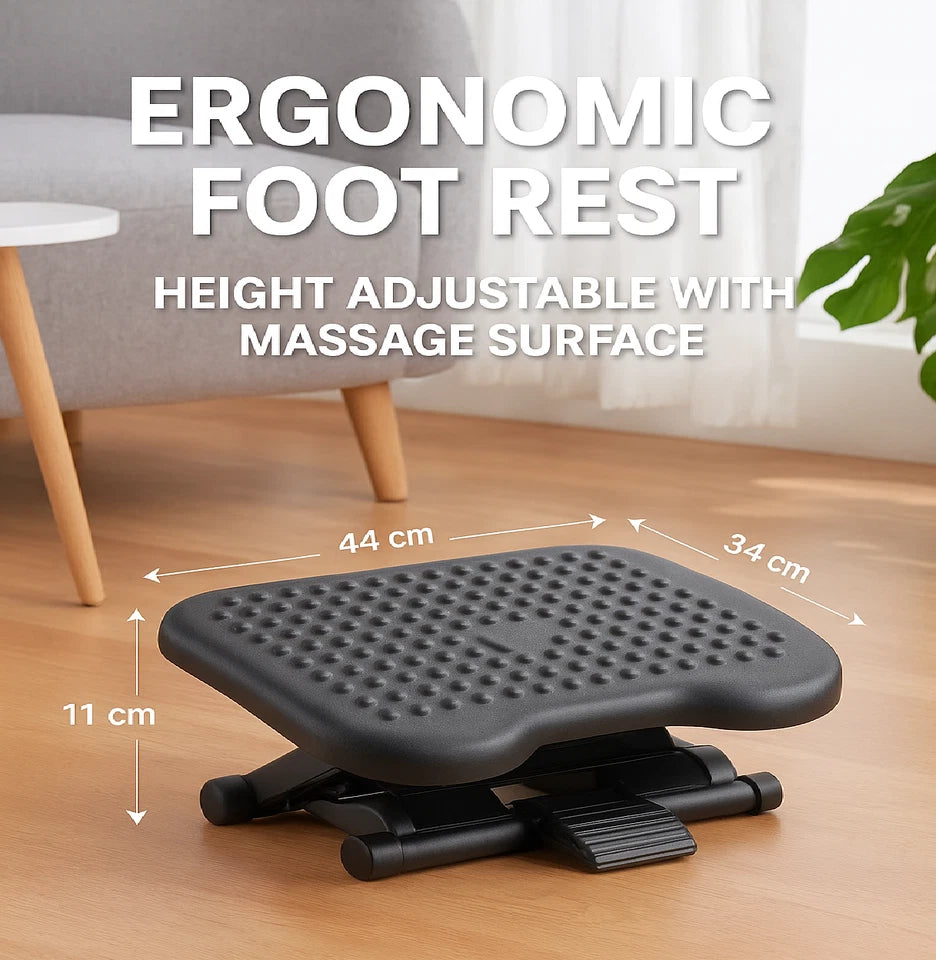 Premium Black Ergonomic Footrest For Ultimate Comfort And Support