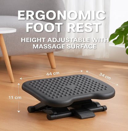 Premium Black Ergonomic Footrest For Ultimate Comfort And Support