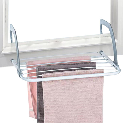 Space-Saving Folding Radiator Drying Rack With 5 Bars