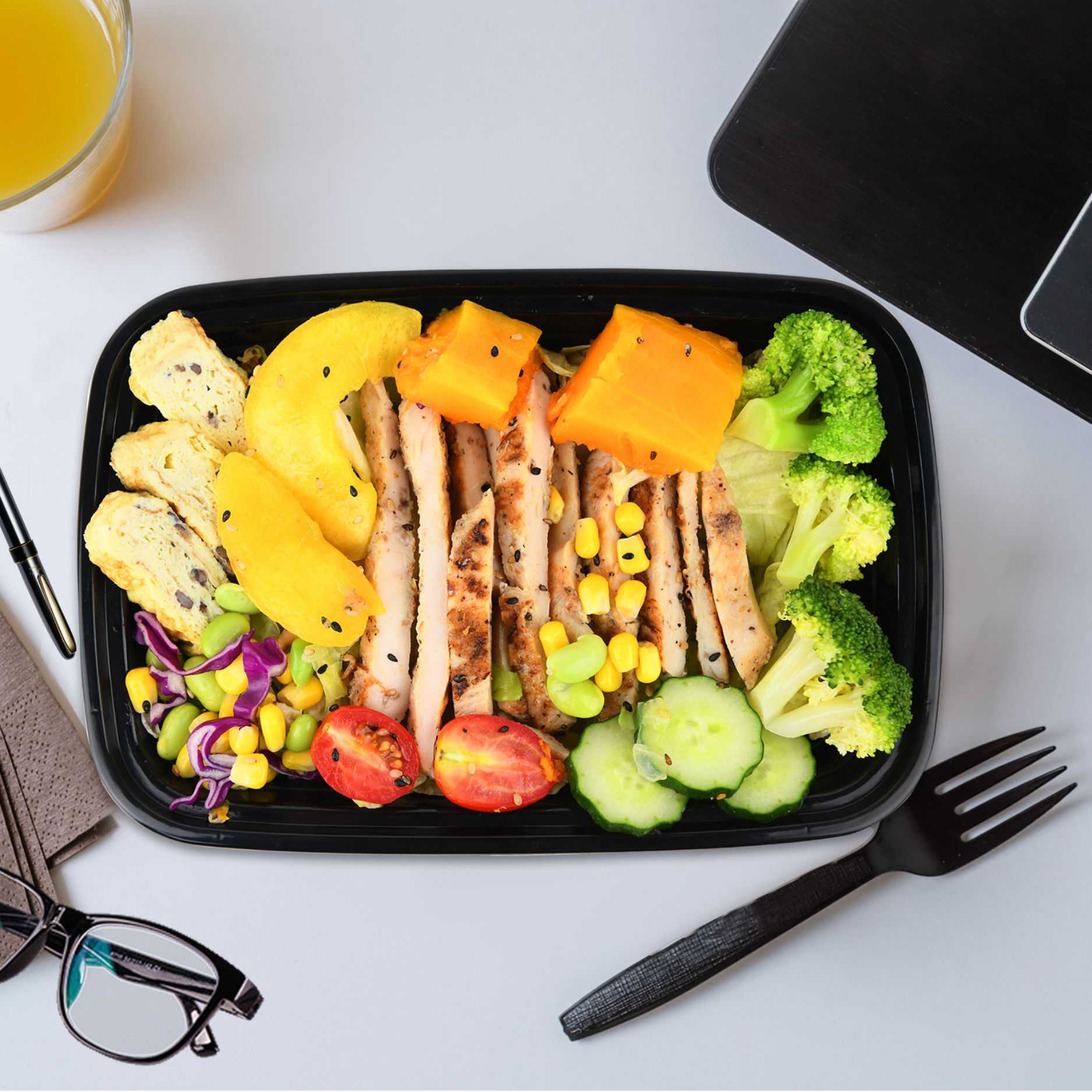 28oz black rectangular reusable meal prep containers with clear airtight lids – leak-proof stackable food boxes perfect for leftovers and portion control