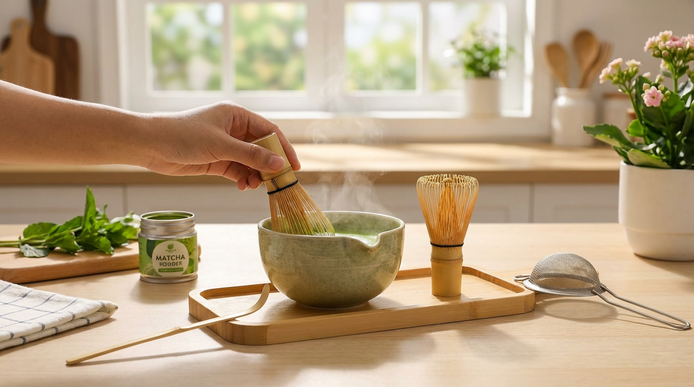 Authentic Japanese Matcha Ceremony Set - 5 Handcrafted Ceramic Pieces