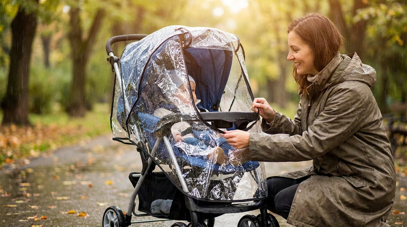 Weather Shield: Premium EVA Rain Cover For Baby Strollers