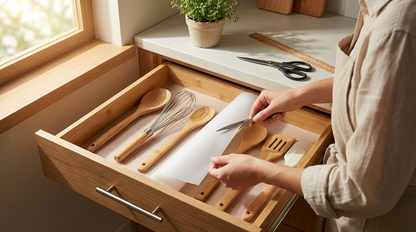 Premium Round Drawer Liner - 50x500cm Protection For Your Storage