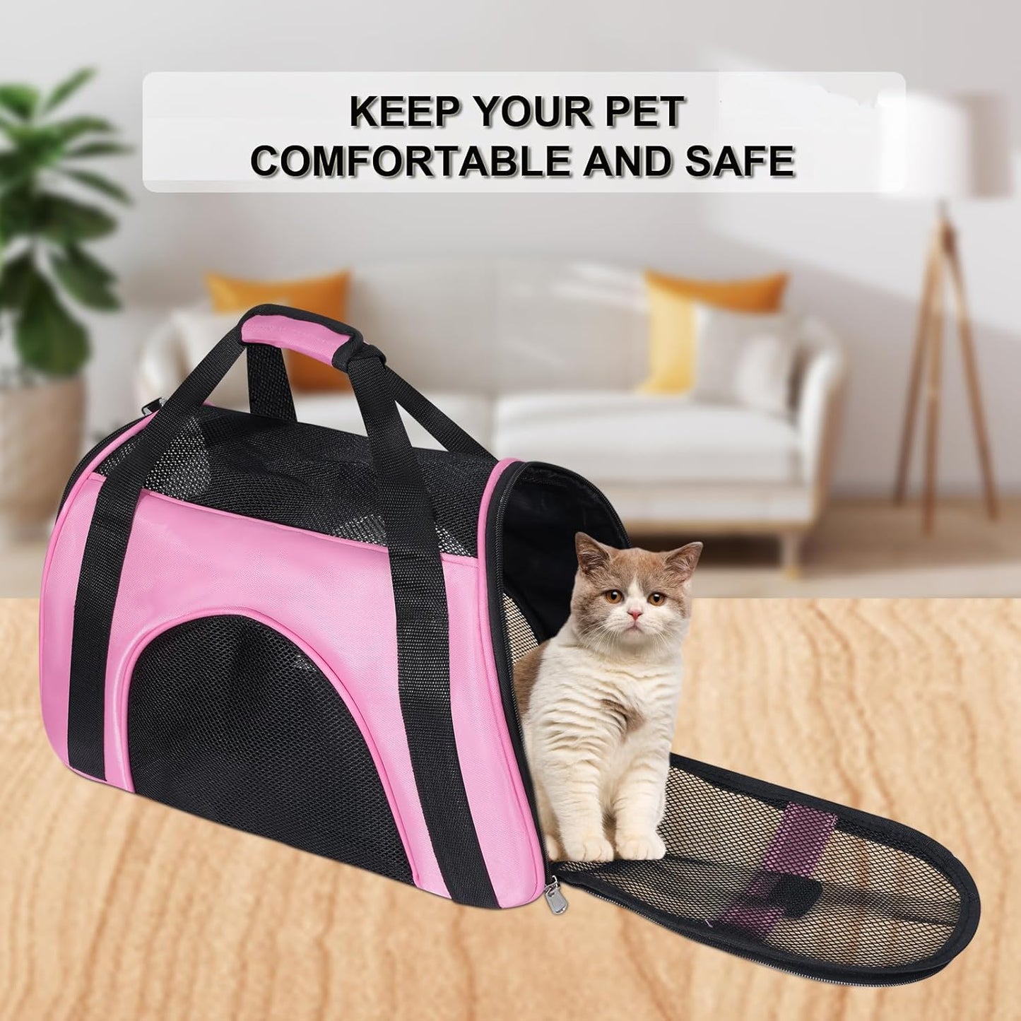Breathable Oxford Pet Shoulder Carrier - Comfort Travel for Cats