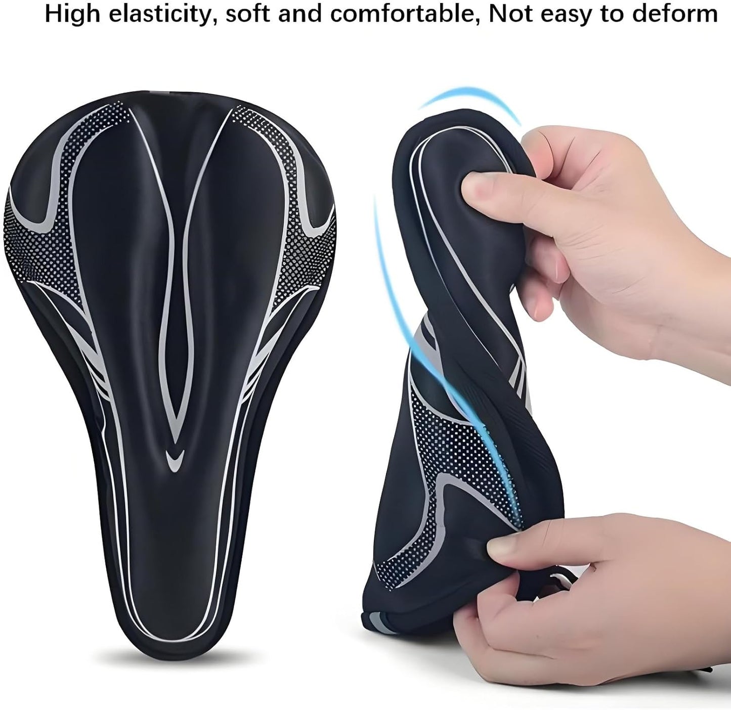 Comfort Ride Bike Seat Cushion With Reflective Safety Strips