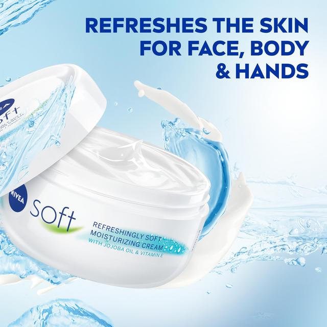 NIVEA Soft Moisturiser Cream for Face Hands & Body 200ml - ZR Online Solutions