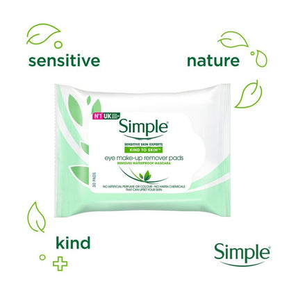 Simple Kind to Skin Eye Make Up Remover Pads 30/pack - ZR Online Solutions