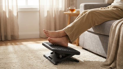 Premium Black Ergonomic Footrest For Ultimate Comfort And Support