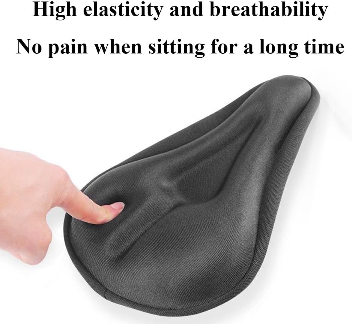 Premium Sponge Bike Seat Cushion With Anti-Slip Base - 28x18cm
