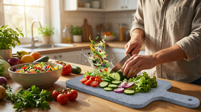 Professional Chef's White Cutting Board - 33.7cm Premium Kitchen Es...