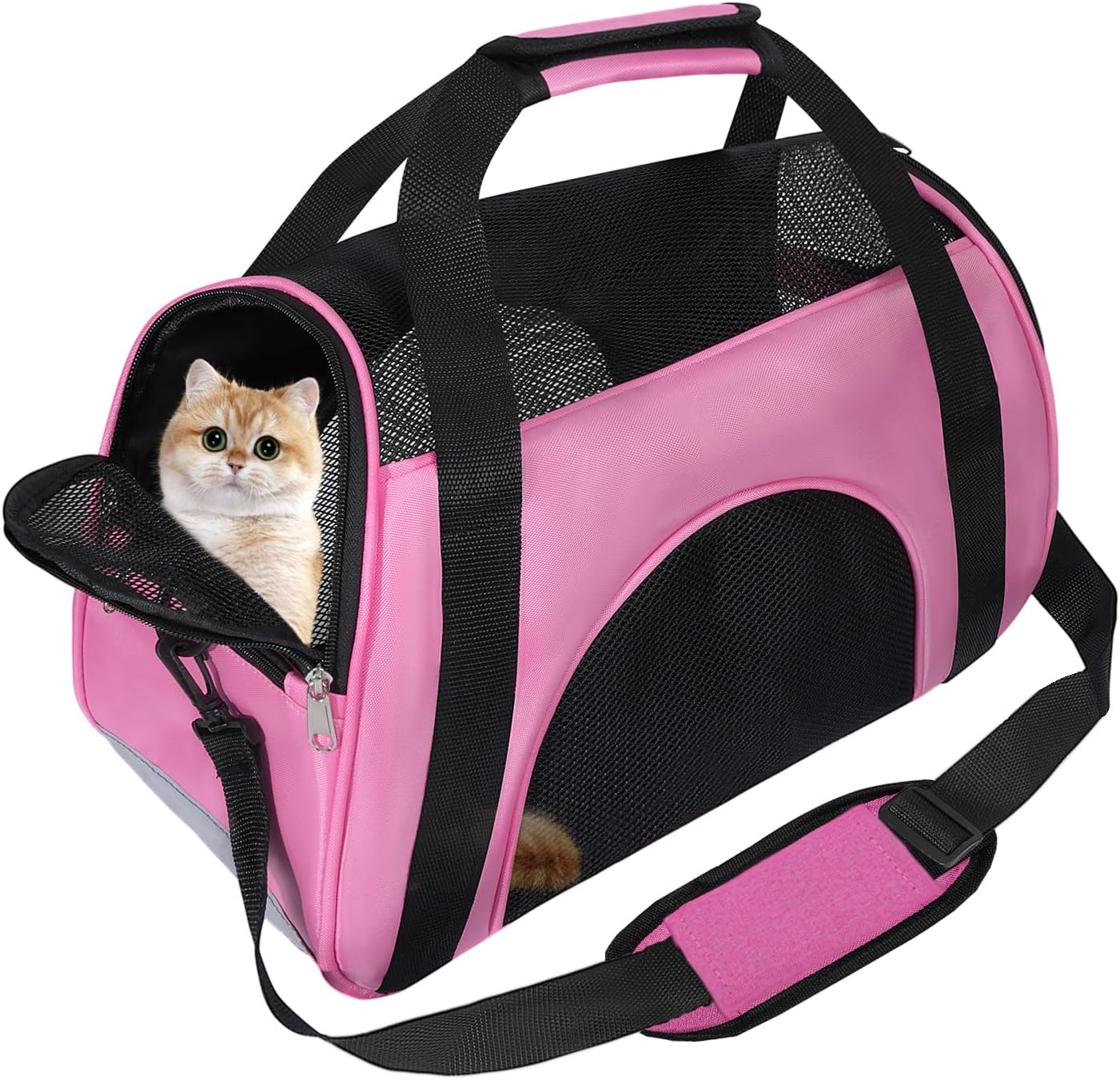 Breathable Oxford Pet Shoulder Carrier - Comfort Travel for Cats