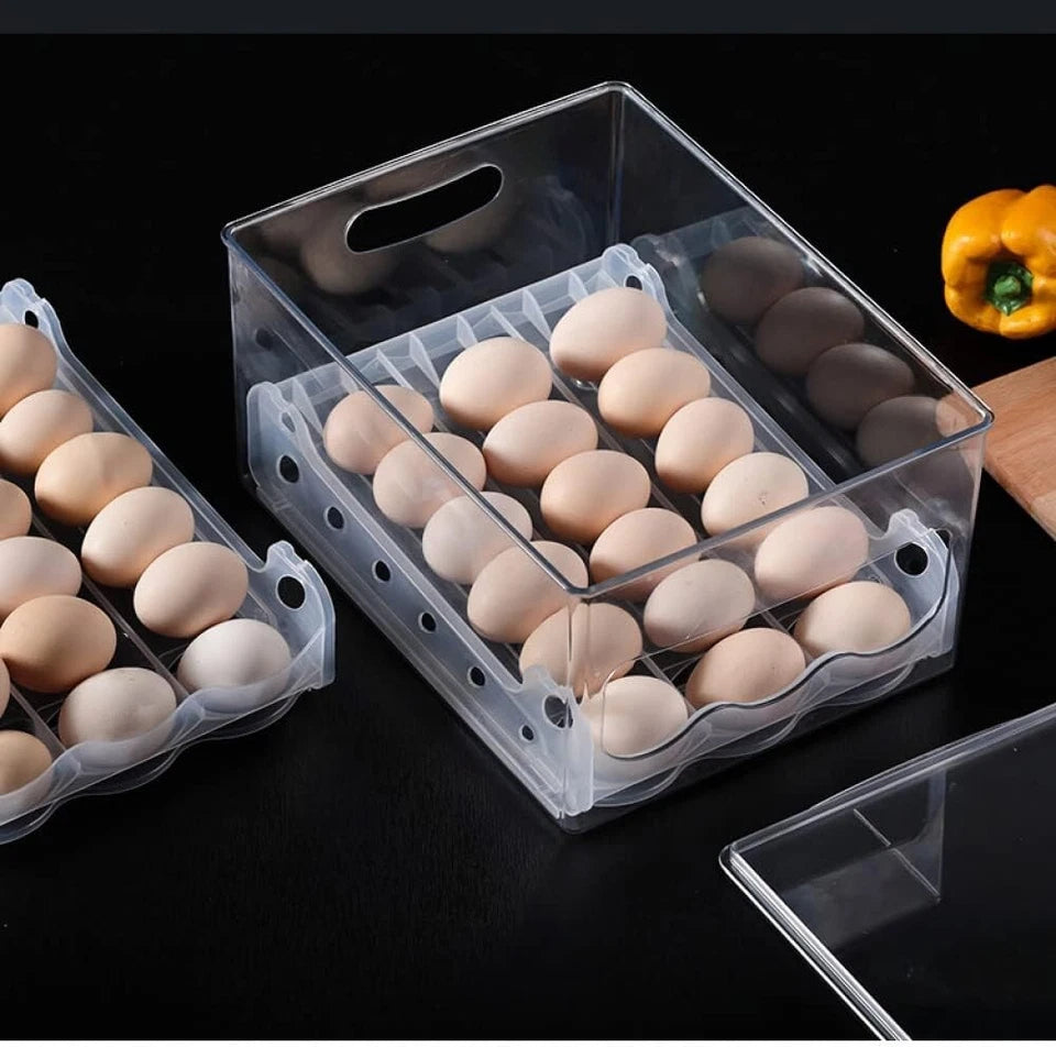 Fresh Egg Storage Dispenser For Organized Kitchen Countertops