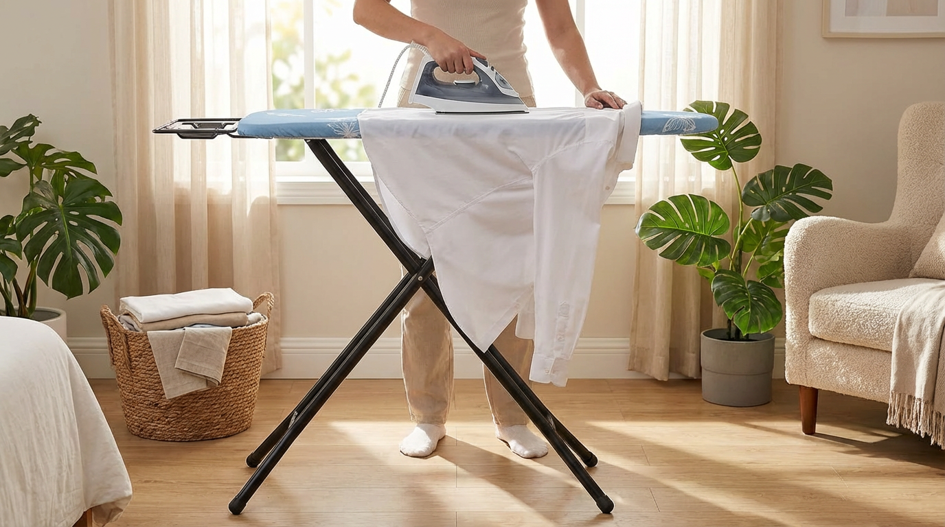 Premium Cotton Pad Ironing Board Cover With Elegant Checkered Design