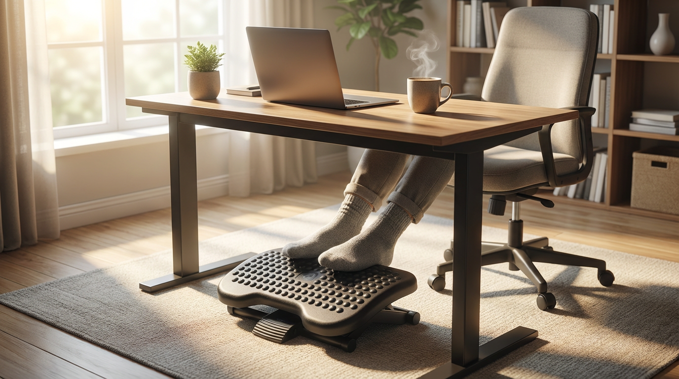 Premium Black Ergonomic Footrest For Ultimate Comfort And Support