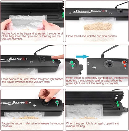 Vacuum Sealer Machine, Vacuum Food Sealer Machine with 10 Bags - ZR Online Solutions