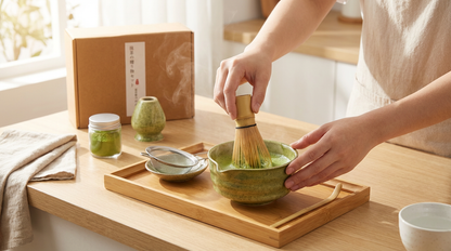 Authentic Japanese Matcha Ceremony Set - 5 Handcrafted Ceramic Pieces