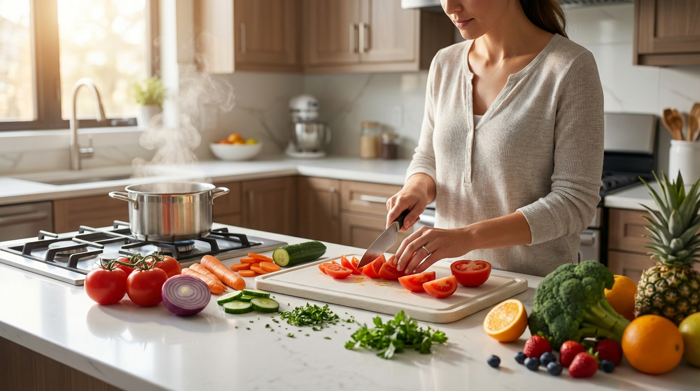 Professional Chef's White Cutting Board - 33.7cm Premium Kitchen Es...