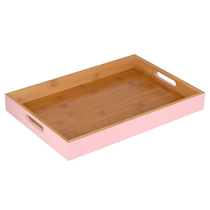 Single Large Colour Border Bamboo Tray in Assorted styles - ZR Online Solutions