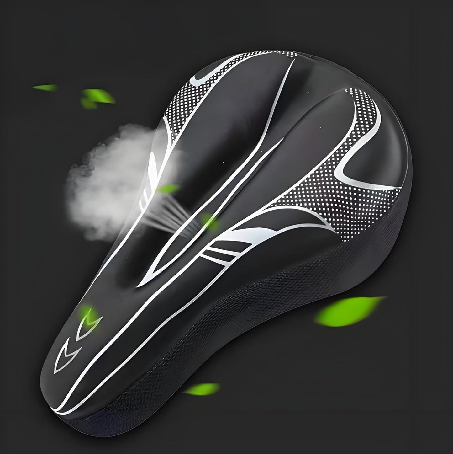 Comfort Ride Bike Seat Cushion With Reflective Safety Strips