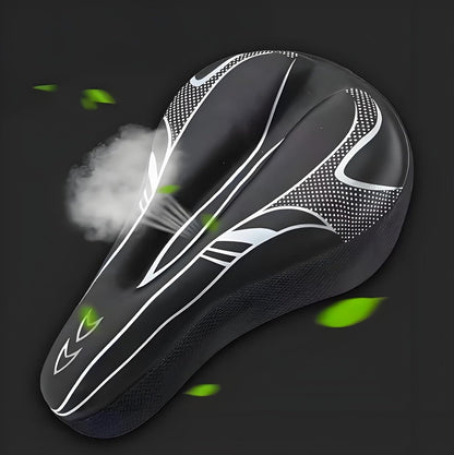 Comfort Ride Bike Seat Cushion With Reflective Safety Strips